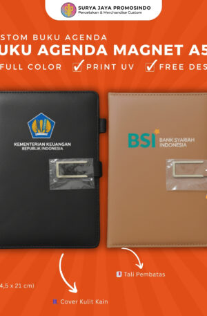 Custom Buku Agenda Magnet A5