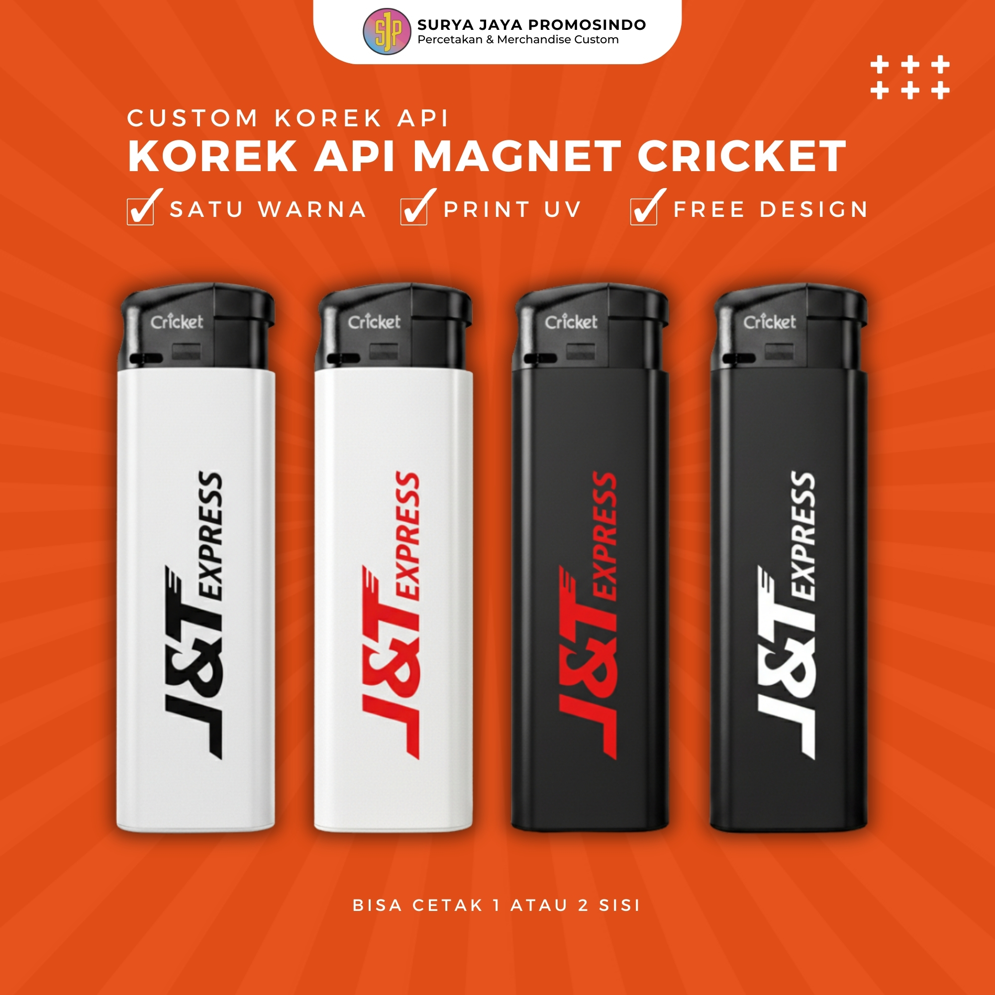 Korek Api Magnet Cricket (Satu Warna)