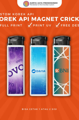 Custom Korek Api Magnet Cricket (Full Print)