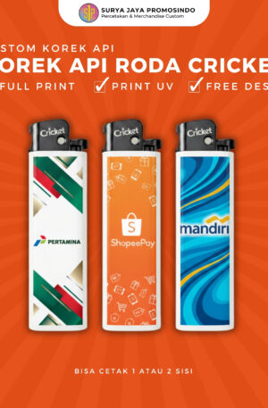 Korek Api Roda Cricket (Full Print)